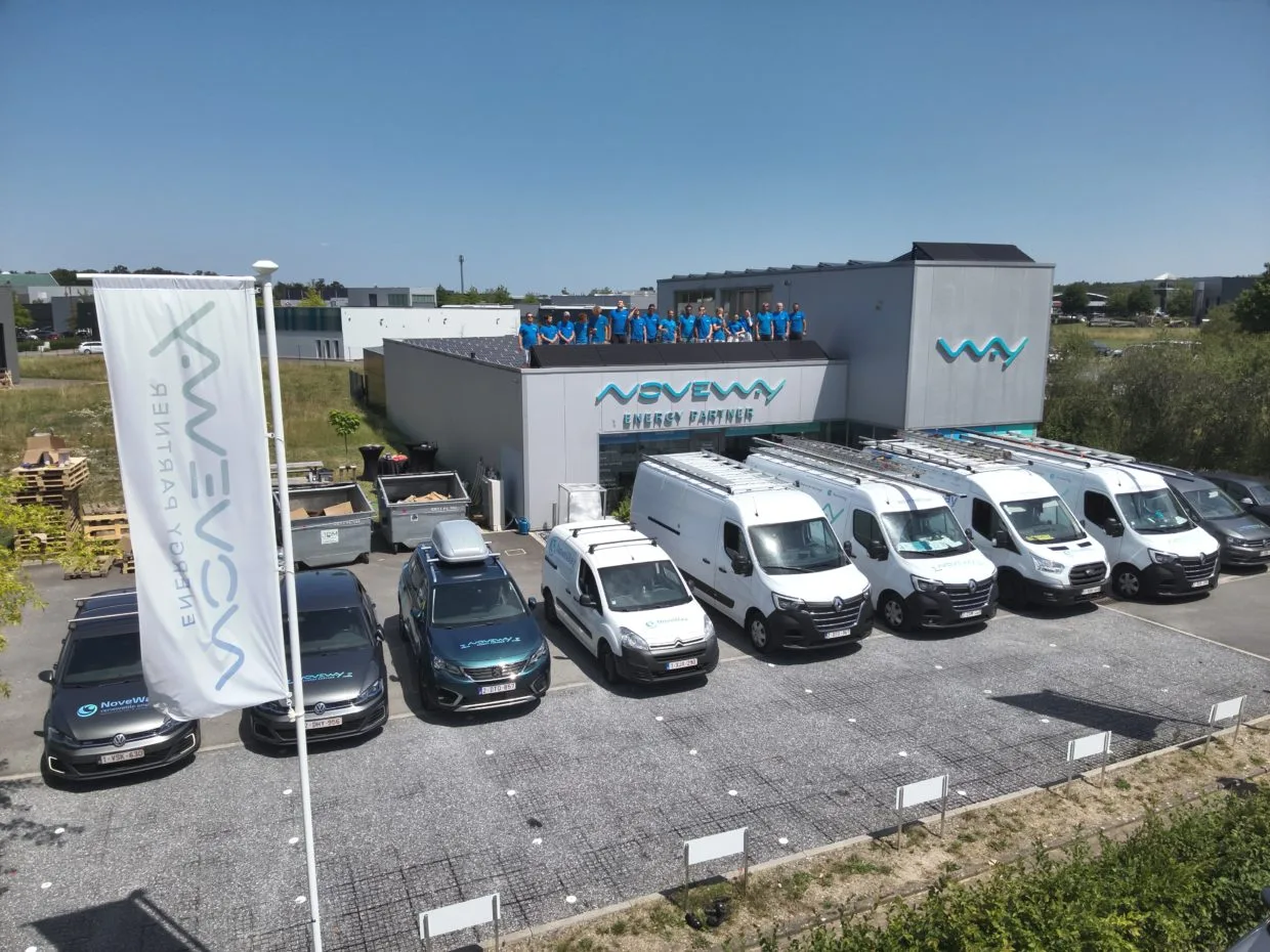 Installation électrique complète par Noveway – vue aérienne d'un chantier